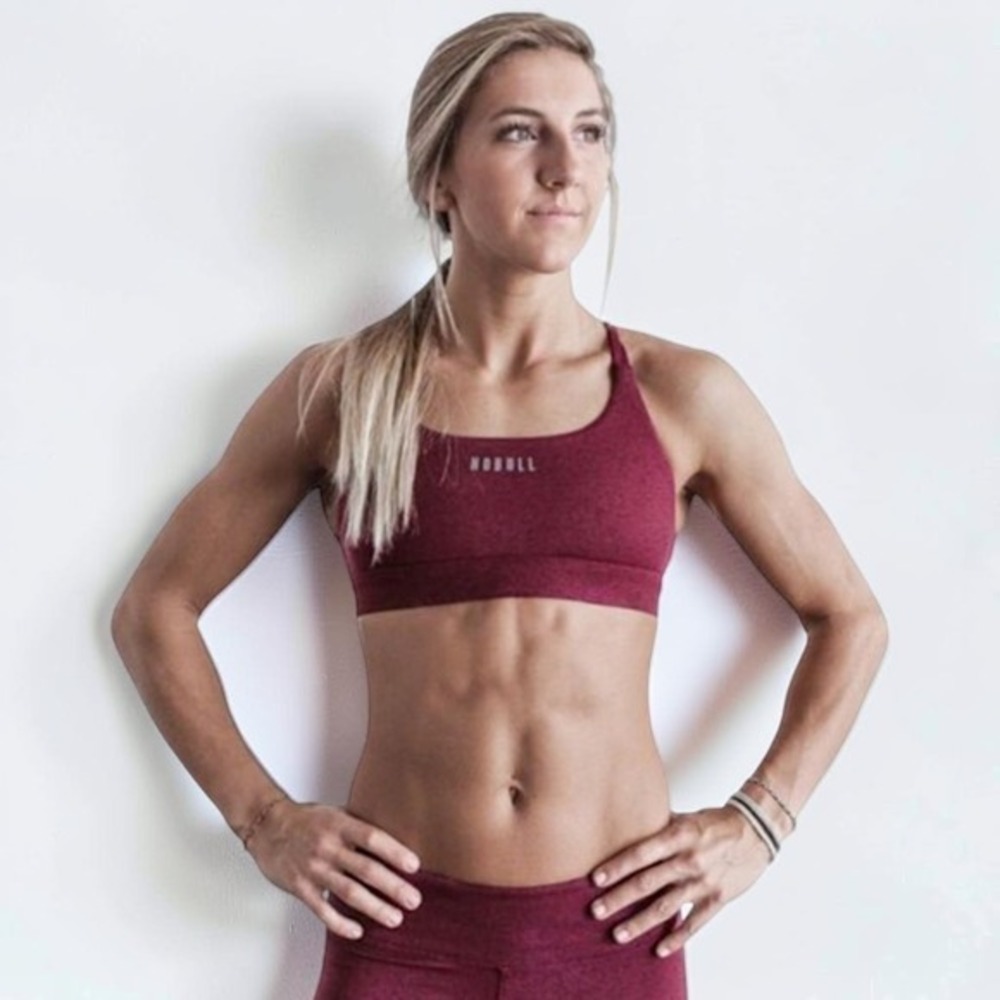 NOBULL Sports Bra XL Wine Heather Crossback - Picture 7 of 9